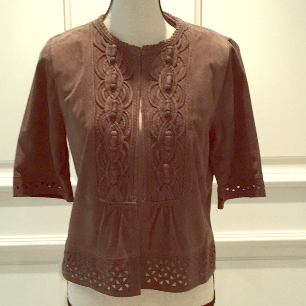 Elke Tahari Suede Jacket
